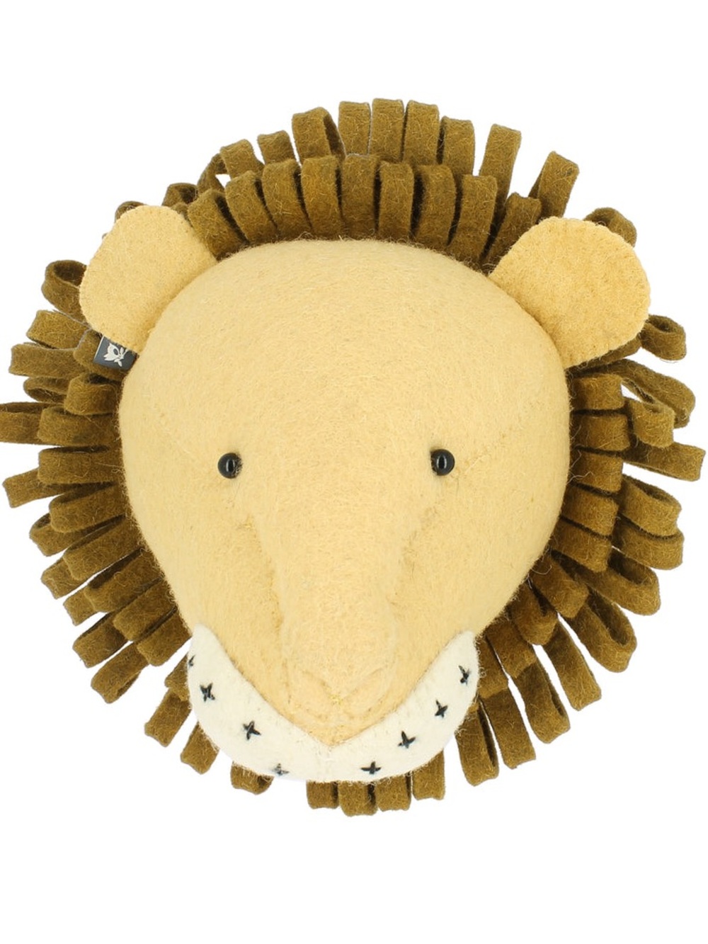 Fiona Walker Wool Felt Lion Head Kids Rooms tags on